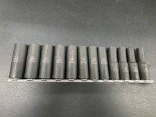 Matco Adv 38 Drive Deep Impact Socket Set Of 12 Metric Black Bdpm2v Cr-mo Nice