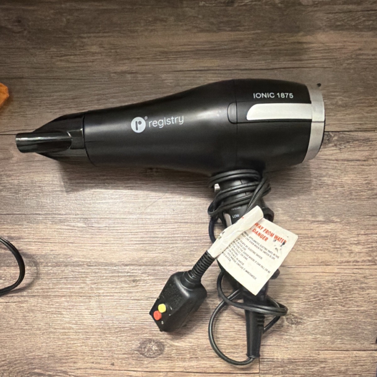 Registry Ionic Technology 1875W Standard Electric Hair Dryer Black
