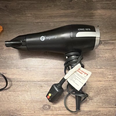 Registry Ionic Technology 1875W Standard Electric Hair Dryer Black