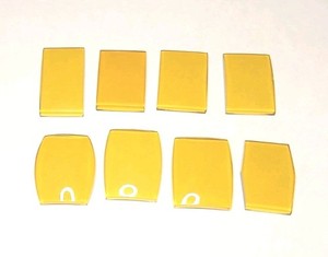 NOS FULTON GOLD COLORED WATCH CRYSTALS SIZE IN REFERENCE IN THE PICTURES