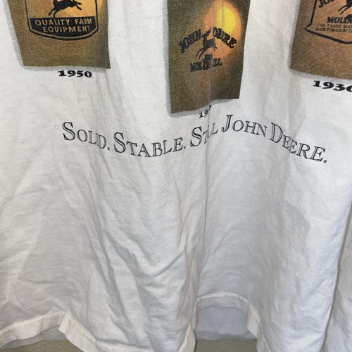 Vintage John Deere Tractor T Shirt XXL Delta Pro Weight Farming Tee - Picture 2 of 5