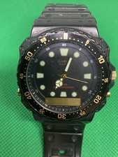 Vintage Casio Aq-500 Module 305 Men Analog Digital Chrono Watch