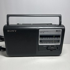 Sony ICF-38 Portable FM/AM 2 Band Radio GREAT CONDITION Tested Working