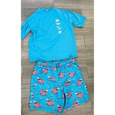 Wonder Nation Boys Swim Set XXL 18 Rash Guard...