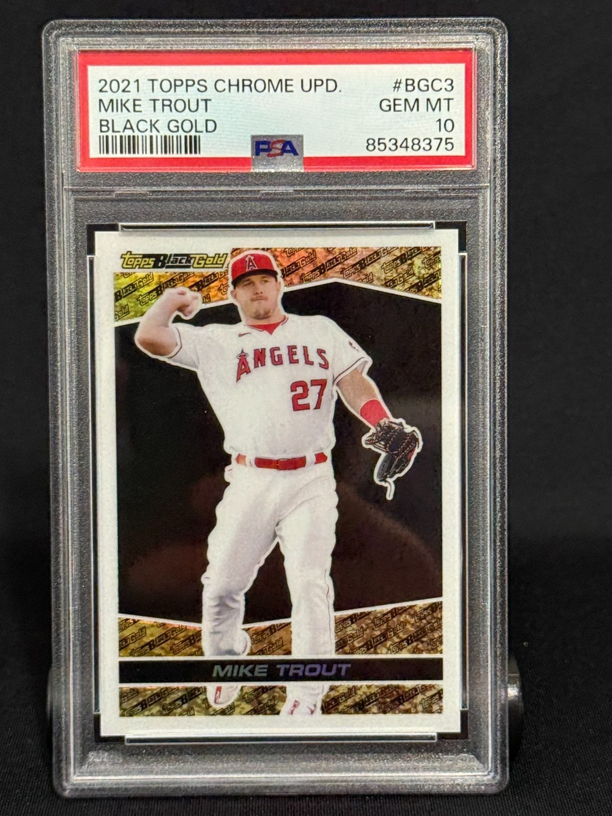 2021 Topps Chrome Update Mike Trout Black Gold #BGC-3 PSA 10 GEM MINT