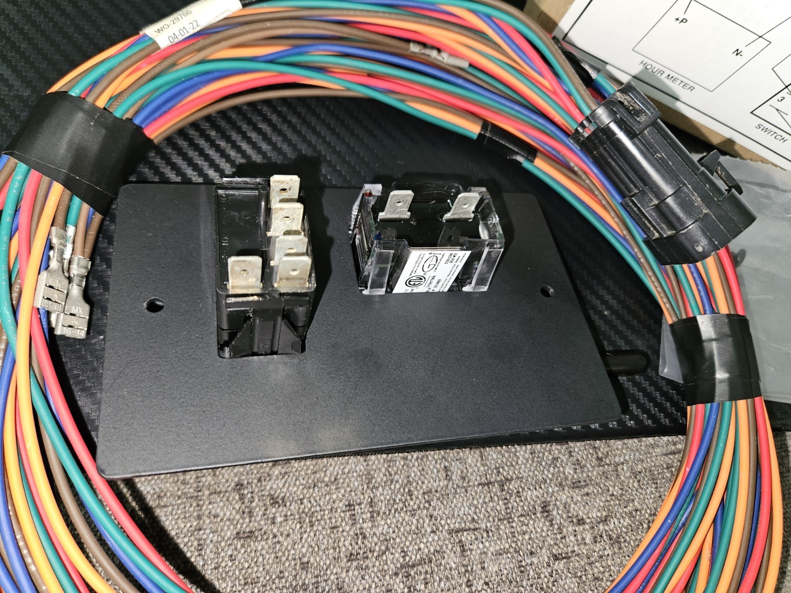 Onan Silent Remote Gas Start Switch Panel Hour Meter & 25' Harness 8 ...