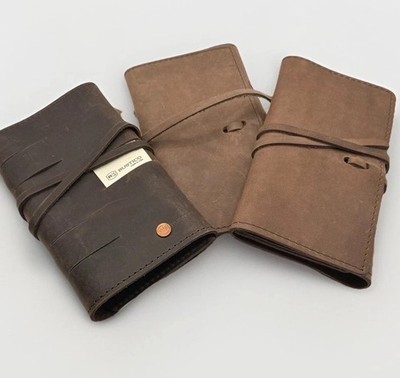 New Rustico All Leather Tech Accessory Travel Trifold Case Set(3) USB Cord