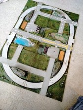 AMERICAN FLYER S GAUGE ALL ABOARD SCENIC TRAIN PANELS 2 STRAIGHTS  4 CURVES