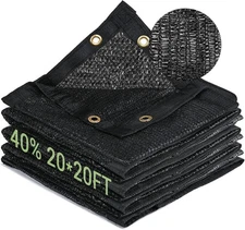 70% Garden Shade Cloth, 20X20Ft HDPE Mesh Tarp with Upgraded Grommets, UV