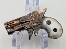 Vintage Copper Angel Mascot Derringer Gun Lighter Japan Piezo Antique Bronze