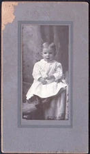 William Lester Martin Cabinet Photo of Child - Willimantic, CT