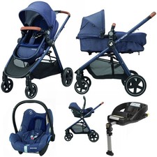 Maxi Cosi Zelia 3 in 1 Travel System with Isofix Base - Sparkling Blue - BNIB