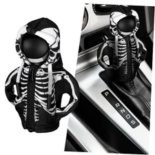 Halloween Car Gear Shift Hoodie Decoration Funny Gear black, white Skeleton