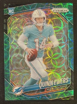 2025 Panini Prizm Quinn Ewers Green Scope RC /75 #307 Miami Dolphins