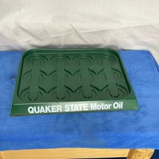 Vintage Quaker State Motor Oil 12  Can Gas Service Station Display Tray Nice