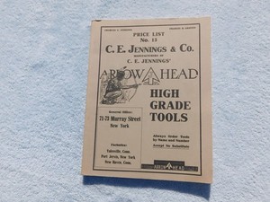 1913 C.E. JENNINGS Catalog - High Grade Mechanics' Tool Catalog - Tool Sets Saws