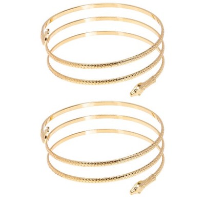 2 Pcs Oberarmmanschette Schmuck Metallarmband Manschettenarmbänder