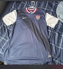 Nike US Soccer USMNT 2012/2013 Soccer Away Jersey Blue Mens L World Cup Adult L