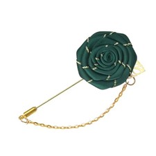 Flower Lapel Pin Rose Brooch Pin for Men Cloth Rose Flower with Blackish Green