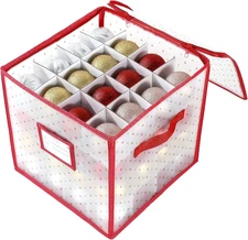 Christmas Ornament Storage Box - Holds 2.75" Ornaments, Dustproof & Sturdy