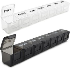 Extra Large Weekly Pill Box Organizer, 1 or 2 Pack, 7 Day Jumbo Pill Case