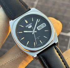 Vintage Seiko 5 Automatic Black Dial Japan Made Men s Watch 7009-8390.