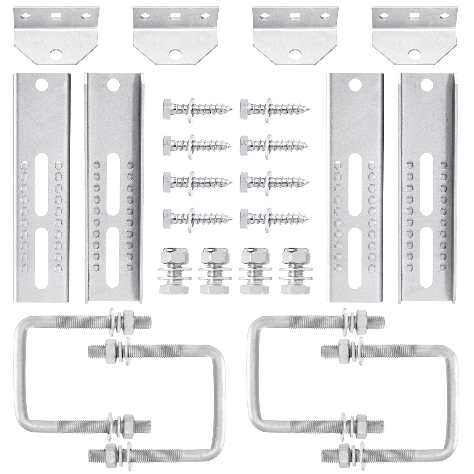 4 Pack 10" Galvanized Swivel Top Bunk Bracket Kit For Boat Trailer 1.5x3、2x3、3x3
