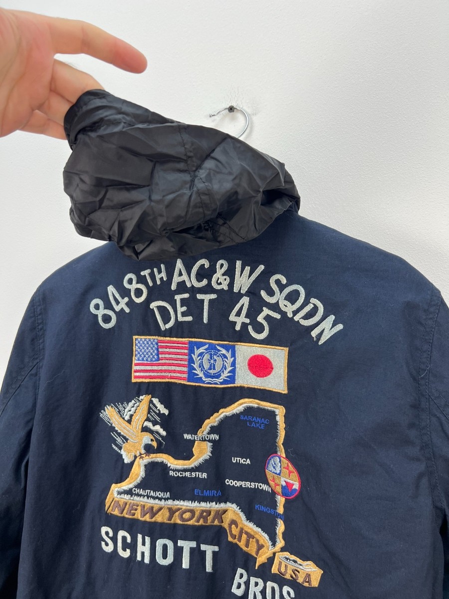 [485]SCHOTT ARMY TYPE GARMENTナイロンジャケット古着 485]SCHOTT ARMY TYPE GARMENTナイロンジャケット古着