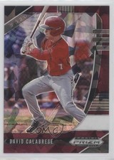 2020 Panini Prizm Draft Picks Burgundy Cracked Ice 2/23 David Calabrese nd3