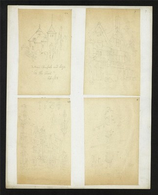 Friedrich Wilhelm Fairholt - Zeichnungen - Grand Tour Architekturstudien Belgien