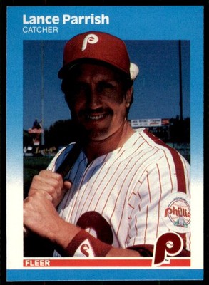 1987 Fleer Update Glossy Lance Parrish . Philadelphia Phillies #U-96