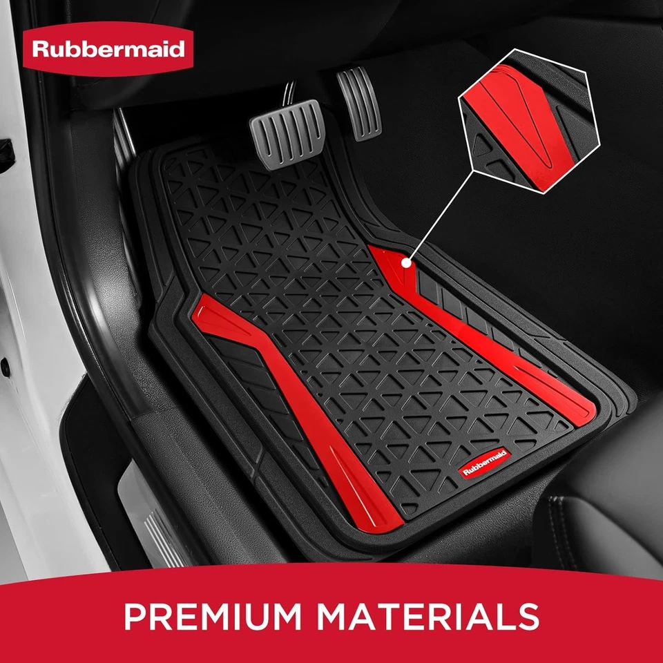 Juego completo de alfombrillas Rubbermaid para coche, alfombrillas premium de alta resistencia para todo tipo de clima – Ru Foto 2 de 4