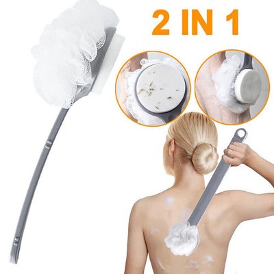 Langer Griff Duschbad Schwamm zurück Scrubber Puff Waschbürste Soft