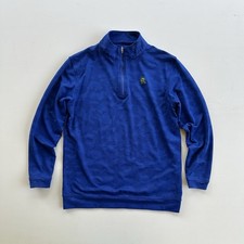Peter Millar 1/4 Zip Pullover Youth Boys Large 11-12 Blue Camo Perth Performance