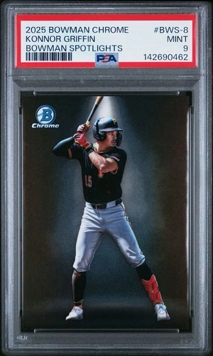 2025 Bowman Chrome – Bowman Spotlights – Konnor Griffin – PSA 9 MINT