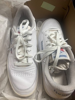 reebok C 85 vintage white leather unisex man 10 1/2