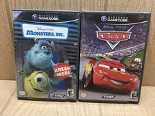 Disney Pixar Cars & Monsters Inc (Nintendo GameCube, 2006) CIB Complete Tested