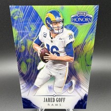 Panini Honors Green Prizm Jared Goff #18 /25 Los Angeles Rams 2020 Football Card