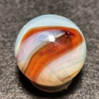 D.A.S Marbles-Amber-Orange Ribbon/Wispy White Swirl(.73") — photo 2