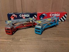 Corgi Juniors Diecast one Blue and one Red Volvo Car Transporters with Box