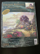 Thomas Kinkade Embellished Cross Stitch Kit 'A New Day Dawning'  50994  16"x12"