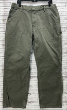 Carhartt B11-MOS Pants Men 36x30 Moss Green Original Dungaree Fit Carpenter