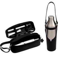Lexenic Portable Cocktail Shaker Set,Premium Stainless Steel Vacuum Insulated Ma