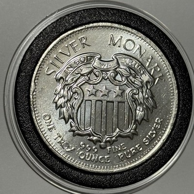 1974 Monark Silver Bullion Exchange Coin 1 Troy Oz .999 Fine Coin