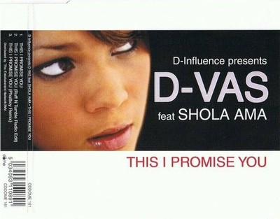 D-Vas Ft Shola Ama - This I Promise You CD Single Neosoul Garage VGC LOOK!!