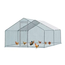 13x10ft Large Walk in Chicken Coop Hen House Farm Rabbit Cage Poultry Run