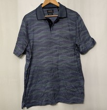 VTG 90s Polo Shirt Mens Large Double Mercerized Cotton 3D Textured Knit Pocket