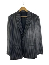 ISSEY MIYAKE Tailored Jacket/M/Wool/Black/stripe/ME23-FD049/