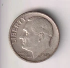 1949-D 10¢ DIME 90% SILVER TEN CENTS DENVER MINT UNITED STATES OF AMERICA USA