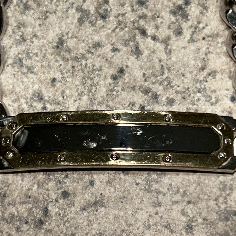 Pulsera de identificación Dolan Bullock de plata de ley 925 no grabada algunas marcas de desgaste Foto 2 de 4